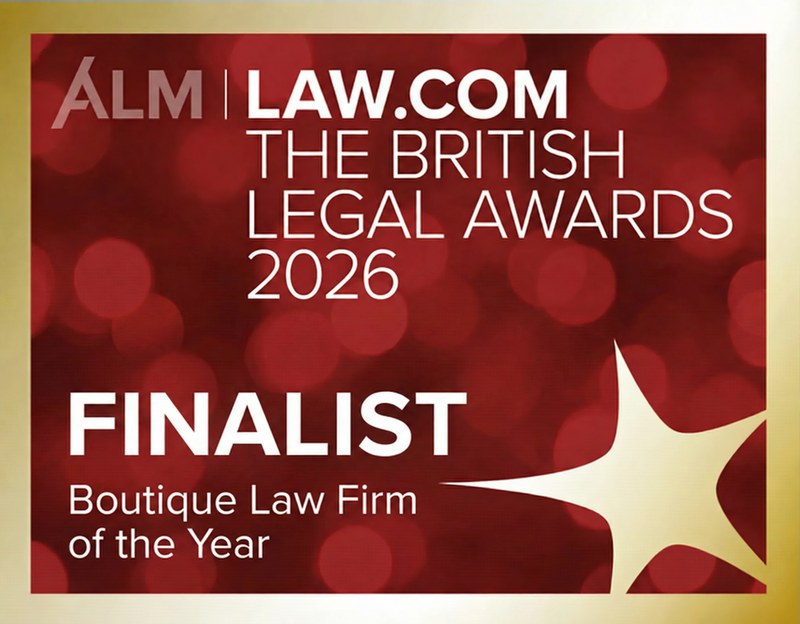 The British Legal Awards 2026 – Finalist, Boutique Law Firm of the Year